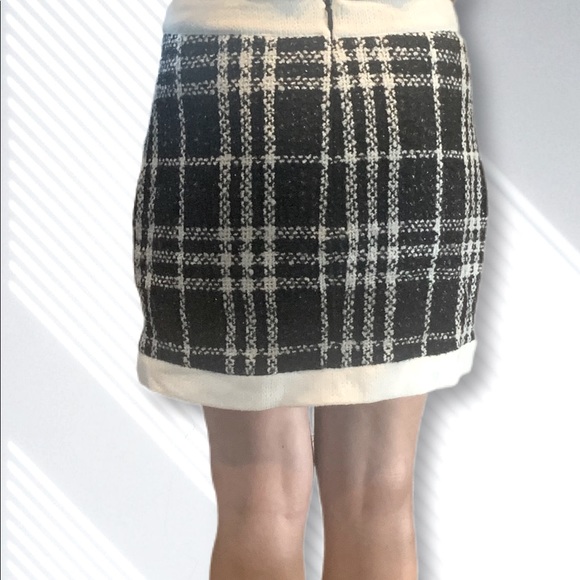Plaid Skirt with Pearl Accents - Picture 2 of 2